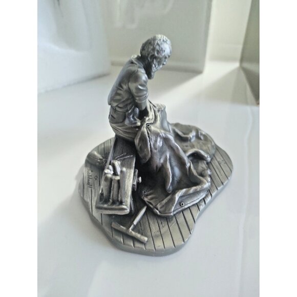 Franklin Mint People of Canada Series "Sailmaker" pewter Figurine Original Box - Picture 10 of 15